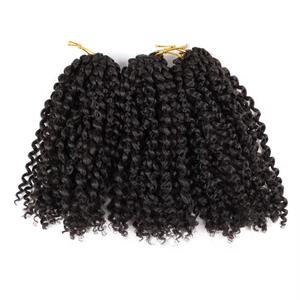 Kinky Curly Marley Bob Crochet Braids #4 - Charcoal Black