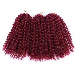 Kinky Curly Marley Bob Crochet Braids #BUG - Burgundy