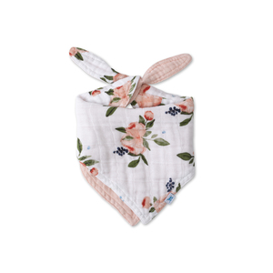 Little Unicorn Reversible Bandana Bib - Watercolour Roses Dream Designs