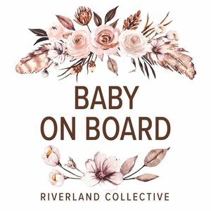 Products: Baby On Board Sticker Autumn Blush Dream Designs