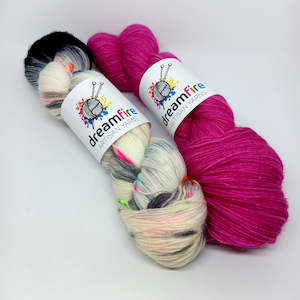 Yarn Kits: Wedge Shawl Kit - Hot Pink Truffle