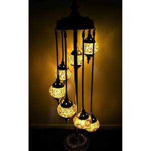 Products: Yellow Gold Turkish Mosaic Floor Lamp 7 Globe - Dream Furniture