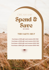 Spend + Save $800 Voucher