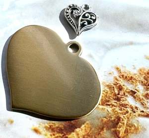 Collars: Heart Dream Tag w/ Charm - Bespoke Handcrafted Dog Tags
