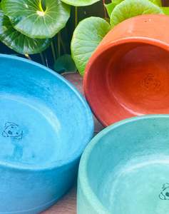 Dog Bowls Personalised: Dream Colour Concrete Dog Bowls ONLY Pick up Christchurch