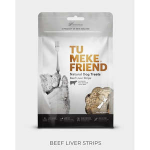 Dog Bowls Personalised: Tu Meke Friend - Beef Liver Strips - Natural Dog Treats