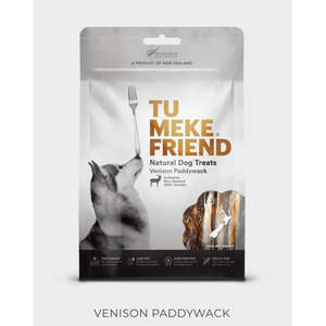 Dog Bowls Personalised: Tu Meke Friend - Venison Paddywack - Natural Dog Treats
