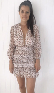 The East Order Behati Mini Dress - Floral Rose