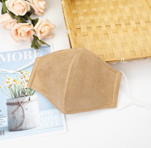 Under 50 Range: DHNZ Suede Face Mask - Caramel