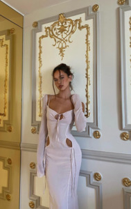 House Of Cb: House of CB Ophelia Crystal Cut Out Midi