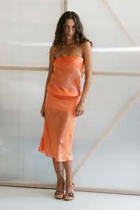 Mode Mischief Melt Panel Dress - Spritz / Orange