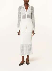 Races Ready: Cos Lace Stitch Ribbed Knit Midi Skirt