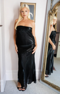 Ball Season: Mode Mischief Melt Panel Maxi in Liquorice Black