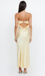 Bec Bridge: Bec + Bridge Moon Dance Strapless Dress in Ice Yellow