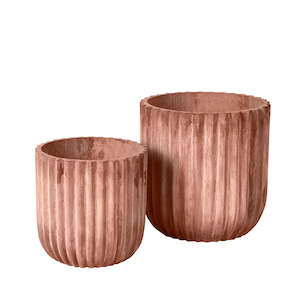 BROSTE Flowerpot Cylinder Terracotta Set