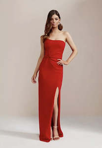 Size 6: Nookie Lust One Shoulder Gown Cherry Red Sz 8