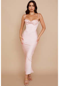 House of CB Charmaine Dress Blush Pink Sz 8