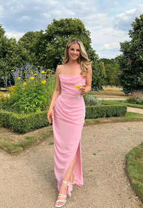 Size 12: House of CB Adrienne dress Pink Sz L Larger Cup Size