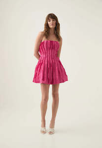 Mini: Aje Hybrid Sleeveless Mini Dress Pink Sz S