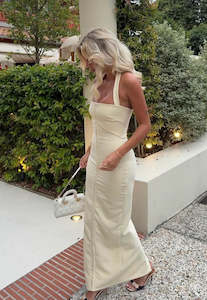 Midi: House of CB Mia Dress Ecru Sz S