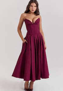 Red Dresses: House of CB Lady Dress Sz S Wine