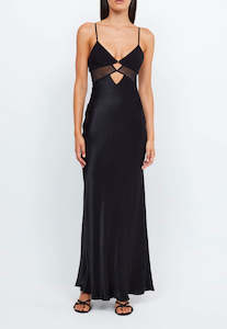EX RENTAL Bec and Bridge Ashton Maxi Dress Black Sz 8