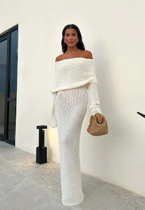 White Dresses: Meshki Marisol Dress Cream Sz S