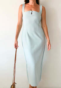 Paris Georgia: EX RENTAL Paris Georgia Diamond Dress Mineral Blue Sz 12