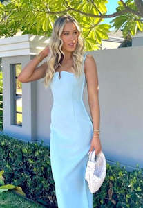 Paris Georgia Diamond Dress Mineral Blue Sz 8