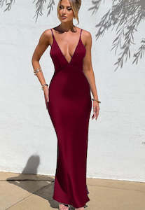 Slip Dress: Babyboo Anja Dress Wine S