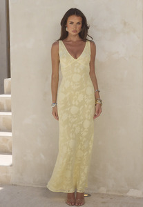 Runaway Amarna Dress Yellow Sz L