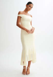 EX RENTAL Meshki Analina Dress Sz M Yellow