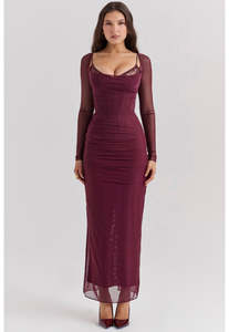 Katarina Dress Sz XS Wine