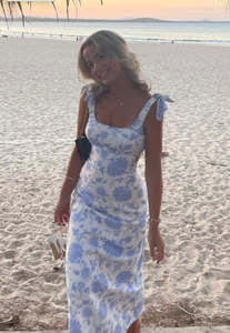 Avada Email Marketing Newest: EX RENTAL Postcard Tie Dress Sz 8