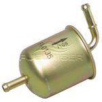 EFI Inline Fuel Filter – STR In & 90 Degree Out – 8mm Hose Barbs – DRIVEIT