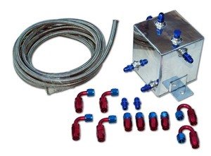 DPR Fuel Surge Tank 2L square w/ fitting kit – Driven Performance