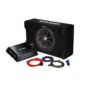 12": Kicker Kkpdf212 Down Firing Compact 12inch Sub/amp/wiring Kit Combo - Great Package