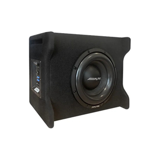 10": Alpine Pwe-10s4 Active 10inch Compact Subwoofer Built-in Amp