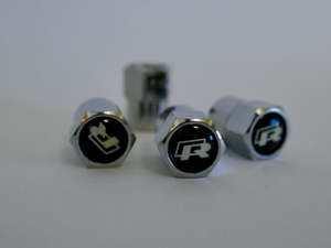 VW "R" Style Tyre Valve Cap - Nut Style (Set of 4)