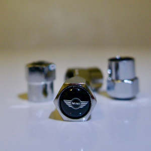 Frontpage: Mini Style Tyre Valve Cap - Nut Style (Set of 4)