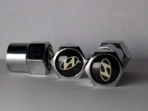 Frontpage: Hyundai Style Tyre Valve Cap - Nut Style (Set of 4)