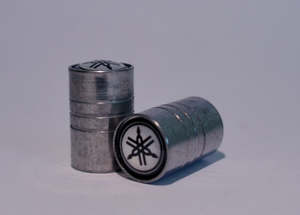 Car Accessories: Yamaha Style Tyre Valve Cap - Barrel Style (Set of 2)