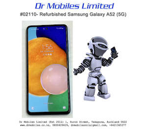 Refurbished Samsung Galaxy Phone: Refurbished Samsung Galaxy A52 (5G) (Blue)