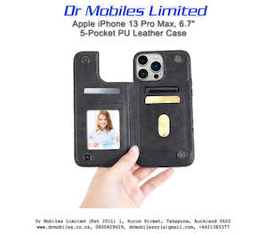 5-pocket iPhone case: Apple iPhone 12 Pro Max, 6.7" 5-Pocket PU Leather Case