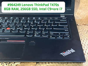 Computers Office Tech: Lenovo Think Pad T470s, 8GB RAM, 256GB SSD, Core i7, used laptop computer