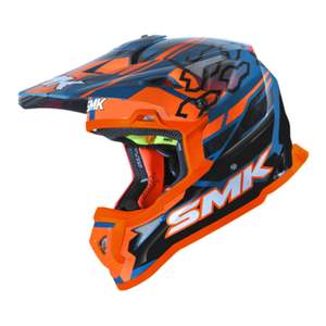 Clearance Stock: SMK Allterra Helmet - Tribou Blue / Orange