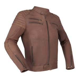 Jackets Mens: Richa Charleston Leather Jacket - Mahogany Brown