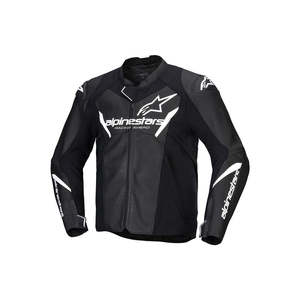 Alpinestars Faster v3 Leather Jacket - Black/White
