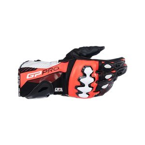 Alpinestars: Alpinestars GP Pro R4 Racing Gloves -Black/Red Fluoro/White
