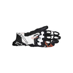 Alpinestars: Alpinestars GP Plus R v3 Racing Gloves - Black/White/Red Fluoro
